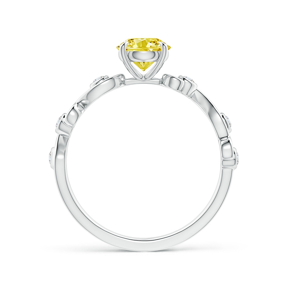 5.4mm Labgrown Lab-Grown Fancy Intense Yellow and White Diamond Ivy Scroll Ring in White Gold side 199