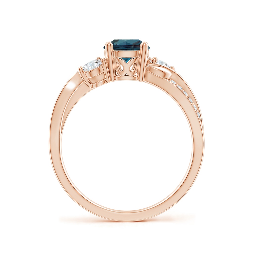 6mm Labgrown Lab-Grown Alexandrite and Diamond Twisted Vine Ring in Rose Gold - side 199