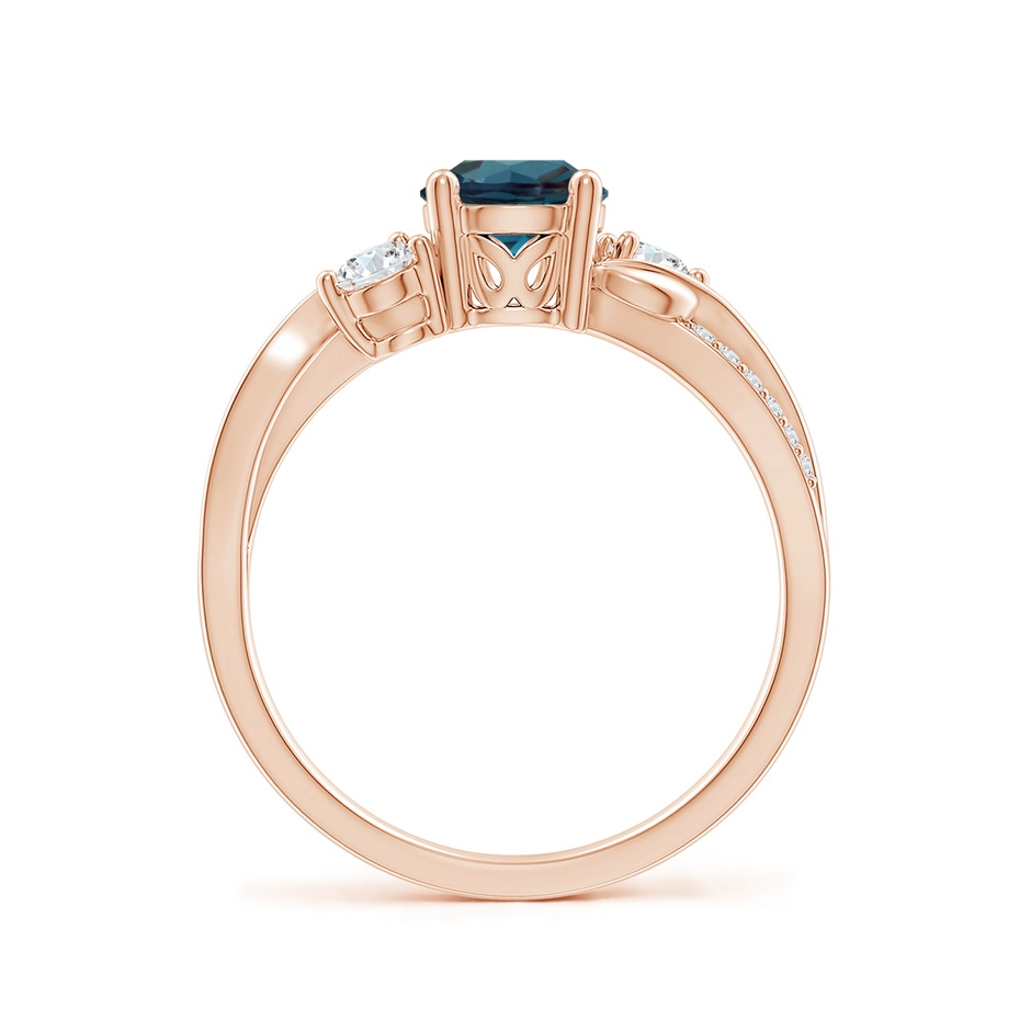 6mm Labgrown Lab-Grown Alexandrite and Diamond Twisted Vine Ring in Rose Gold side 199