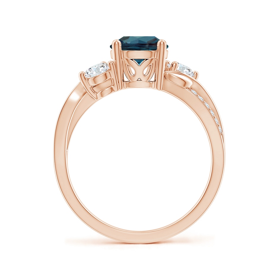 7mm Labgrown Lab-Grown Alexandrite and Diamond Twisted Vine Ring in 18K Rose Gold side 199