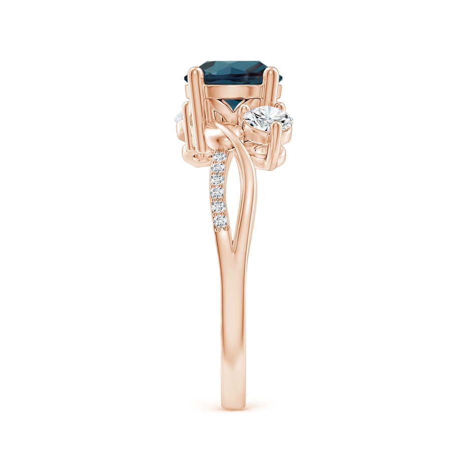 7mm Labgrown Lab-Grown Alexandrite and Diamond Twisted Vine Ring in 18K Rose Gold side 299