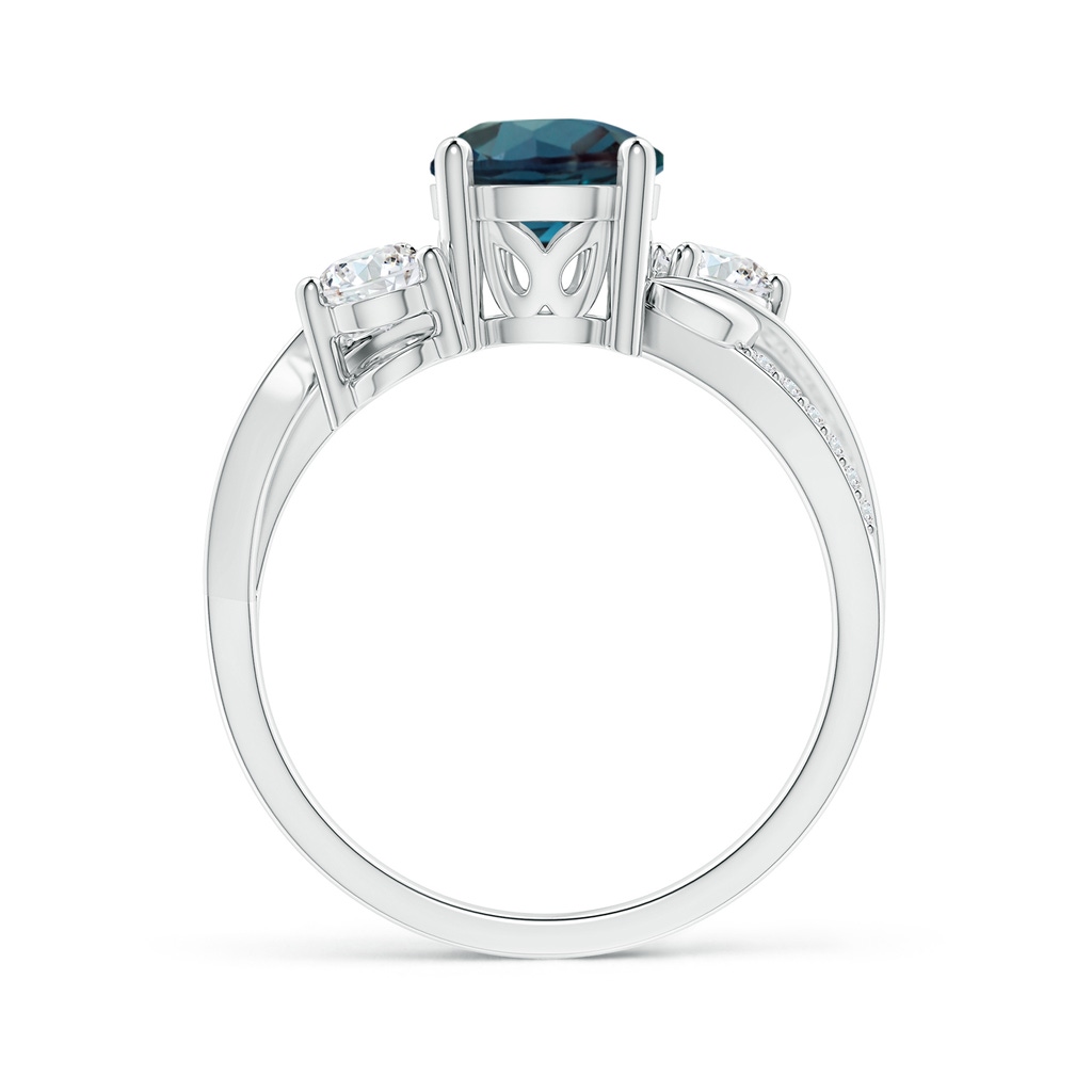 7mm Labgrown Lab-Grown Alexandrite and Diamond Twisted Vine Ring in White Gold - side 199