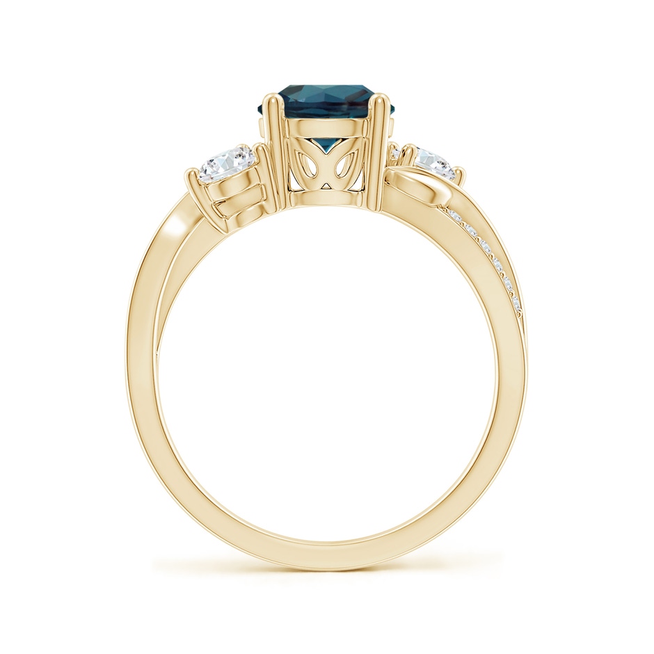 7mm Labgrown Lab-Grown Alexandrite and Diamond Twisted Vine Ring in Yellow Gold side 199