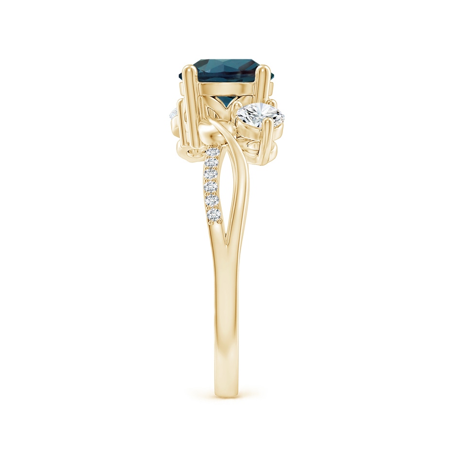 7mm Labgrown Lab-Grown Alexandrite and Diamond Twisted Vine Ring in Yellow Gold side 299