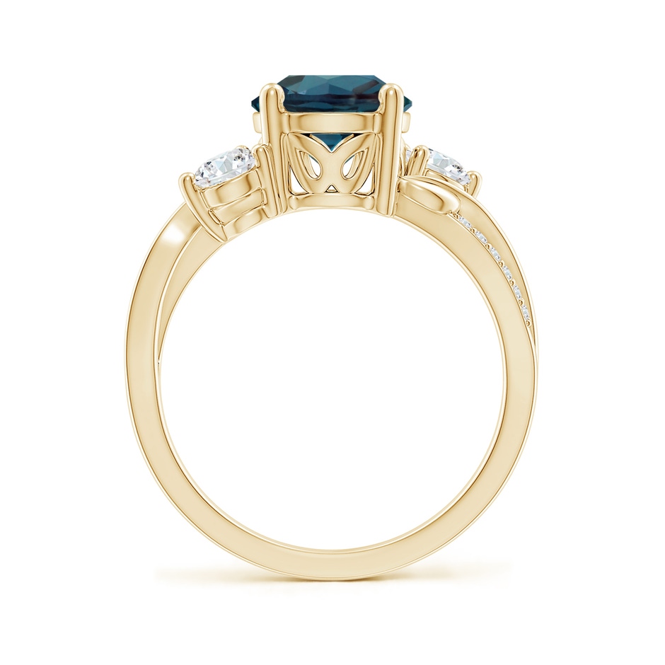 8mm Labgrown Lab-Grown Alexandrite and Diamond Twisted Vine Ring in Yellow Gold side 199