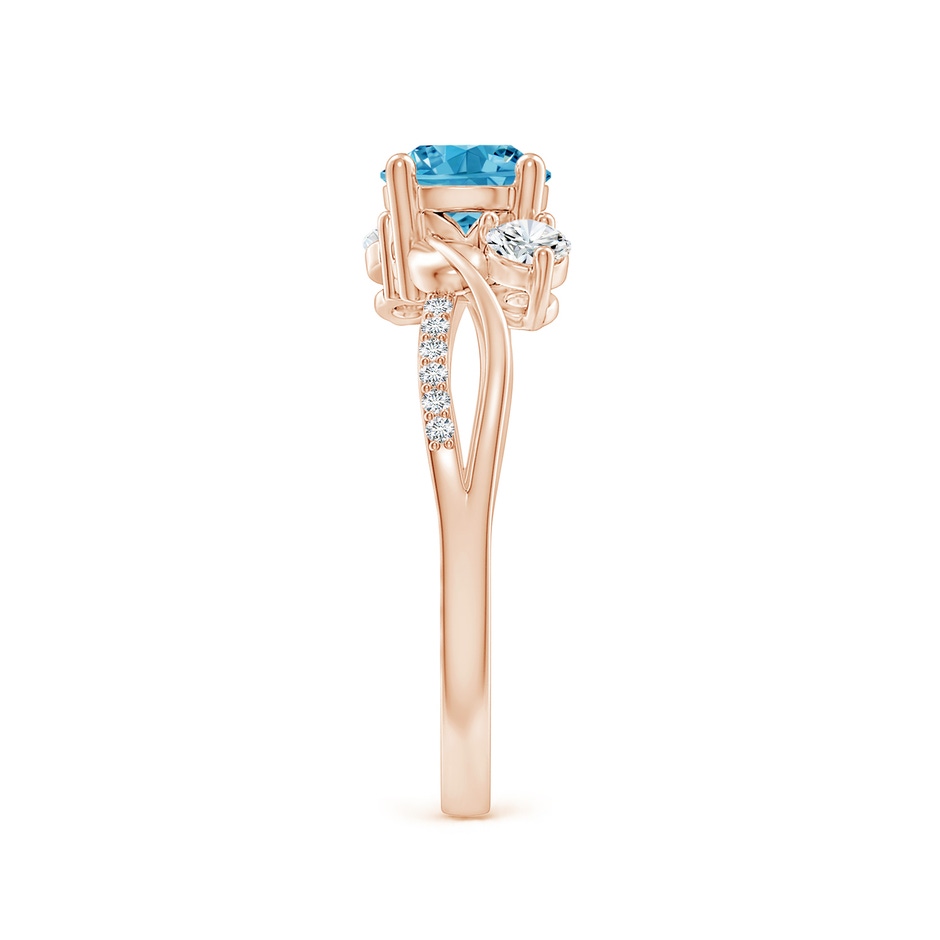 6mm Labgrown Lab-Grown Fancy Intense Blue and White Diamond Twisted Vine Ring in 18K Rose Gold side 299