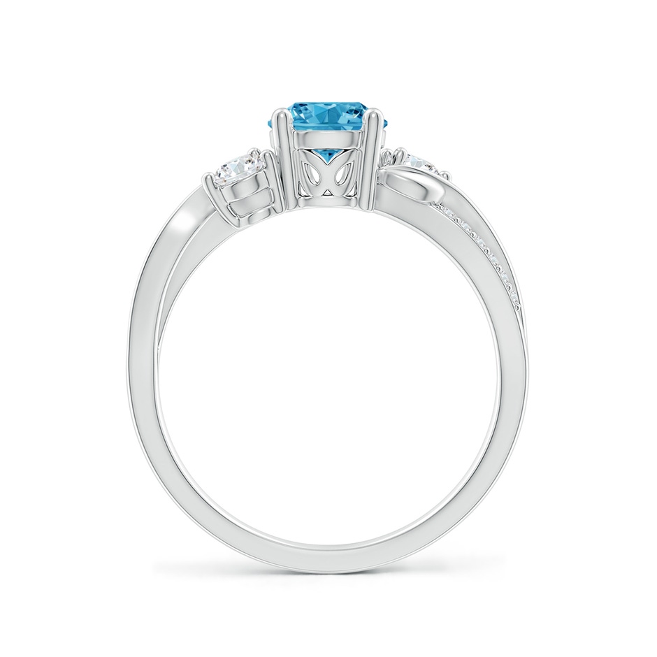 6mm Labgrown Lab-Grown Fancy Intense Blue and White Diamond Twisted Vine Ring in White Gold side 199