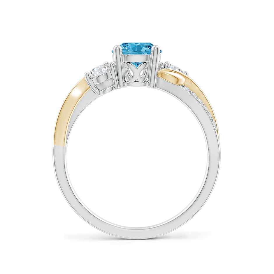 6mm Labgrown Lab-Grown Fancy Intense Blue and White Diamond Twisted Vine Ring in White Gold Yellow Gold side 199