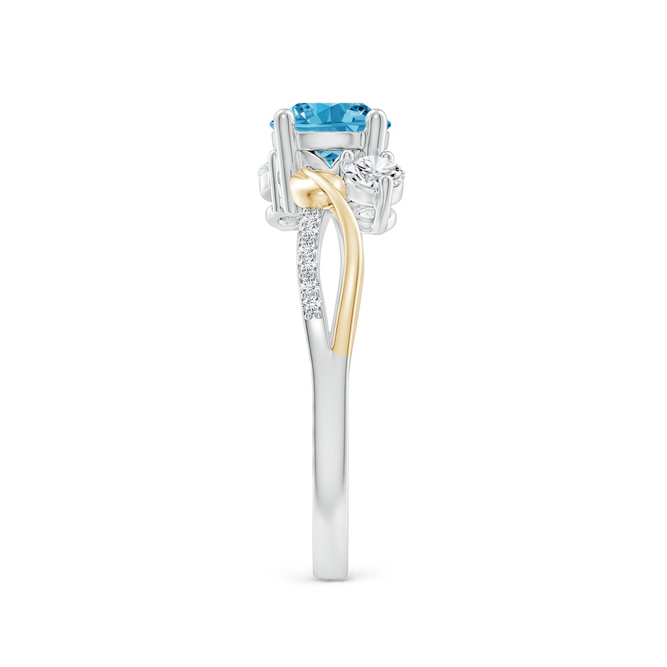 6mm Labgrown Lab-Grown Fancy Intense Blue and White Diamond Twisted Vine Ring in White Gold Yellow Gold side 299
