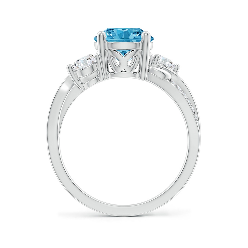 8mm Labgrown Lab-Grown Fancy Intense Blue and White Diamond Twisted Vine Ring in P950 Platinum side 199