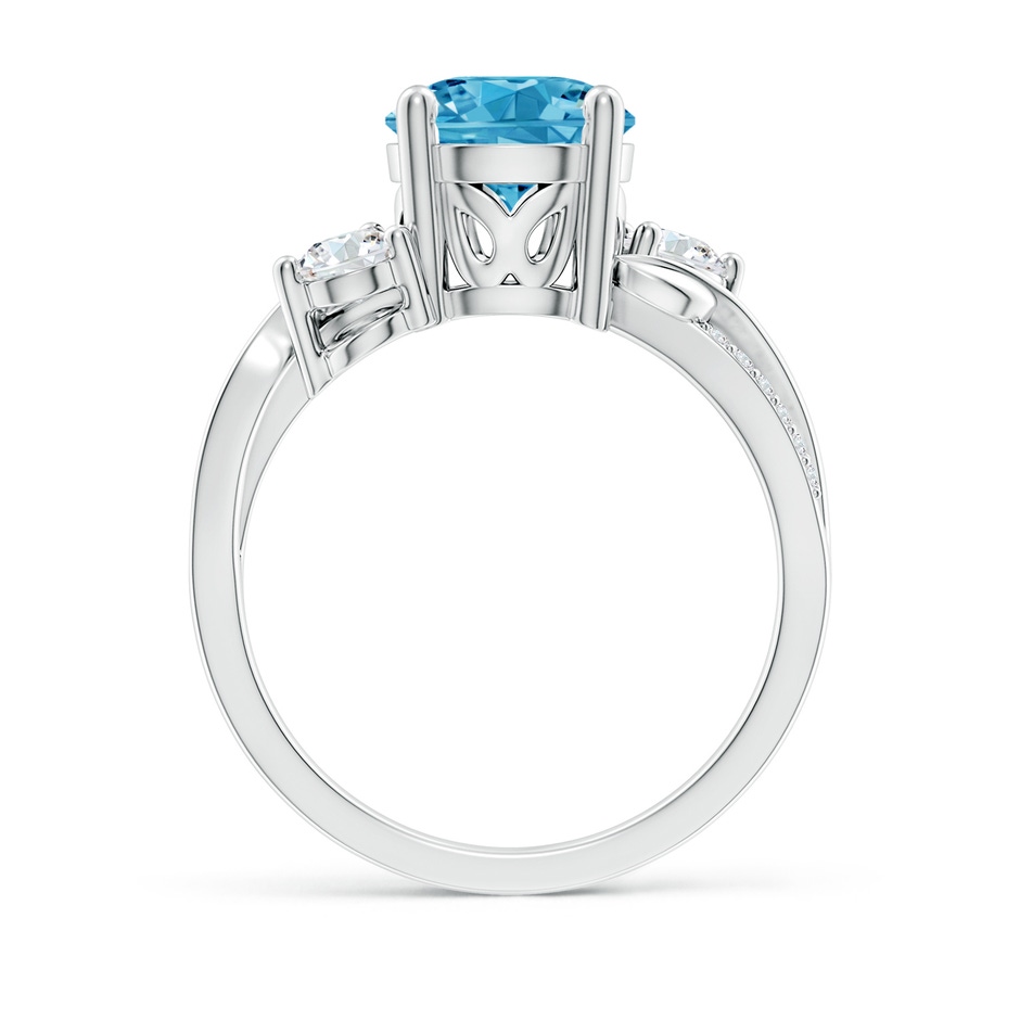 8mm Labgrown Lab-Grown Fancy Intense Blue and White Diamond Twisted Vine Ring in White Gold side 199