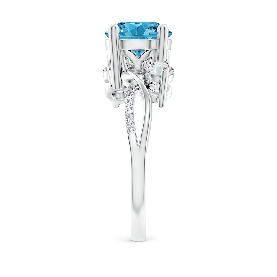 8mm Labgrown Lab-Grown Fancy Intense Blue and White Diamond Twisted Vine Ring in White Gold side 299