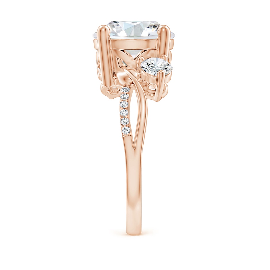 10.1mm FGVS Lab-Grown Three Stone Diamond Twisted Vine Ring in 18K Rose Gold side 299