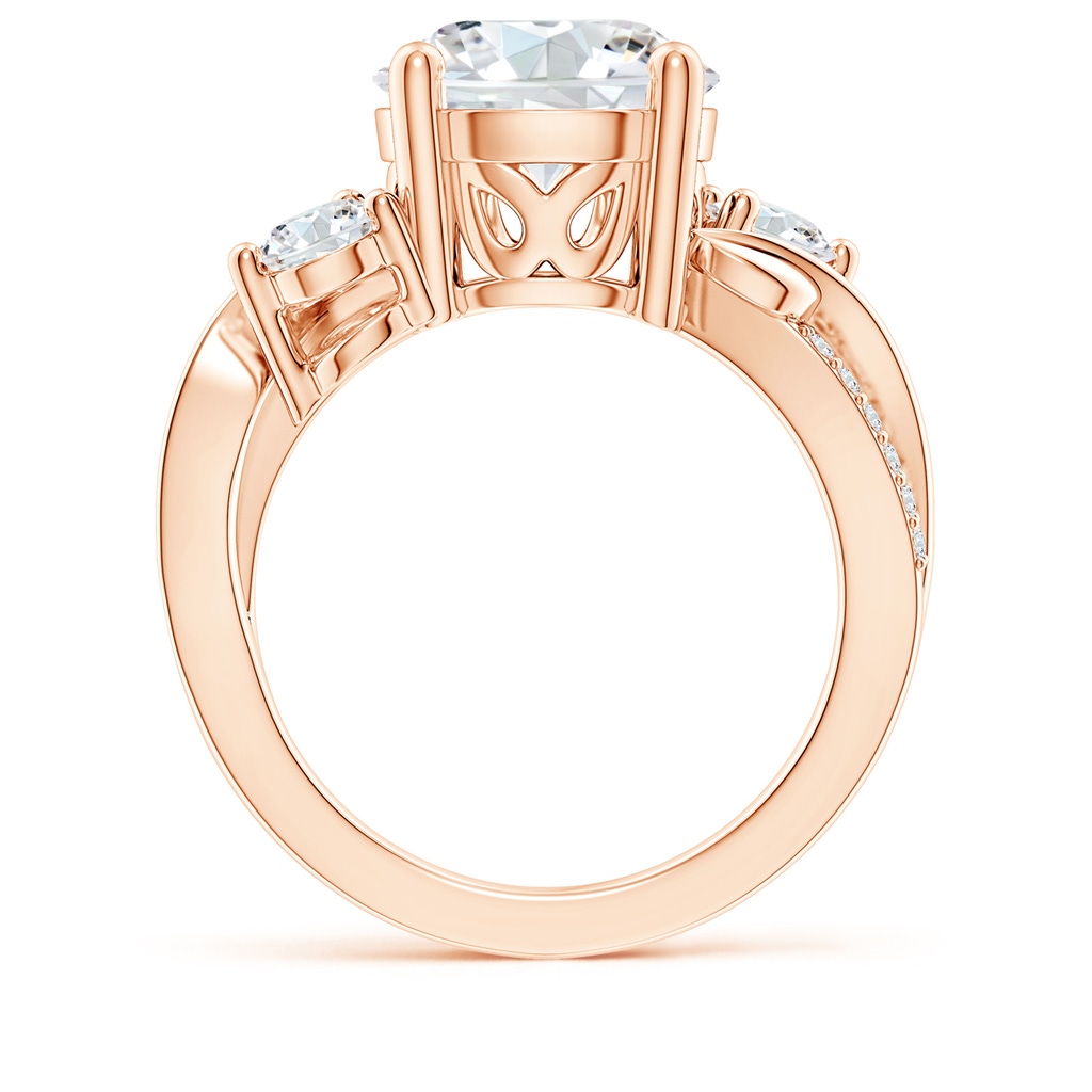 10.1mm FGVS Lab-Grown Three Stone Diamond Twisted Vine Ring in Rose Gold - side 199