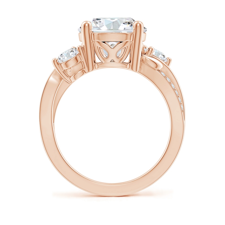10.1mm FGVS Lab-Grown Three Stone Diamond Twisted Vine Ring in Rose Gold side 199