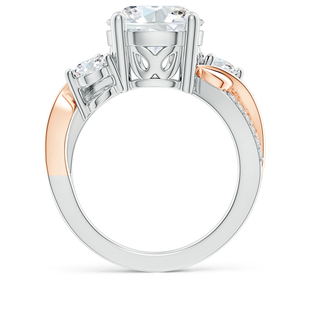 10.1mm FGVS Lab-Grown Three Stone Diamond Twisted Vine Ring in White Gold Rose Gold - side 199
