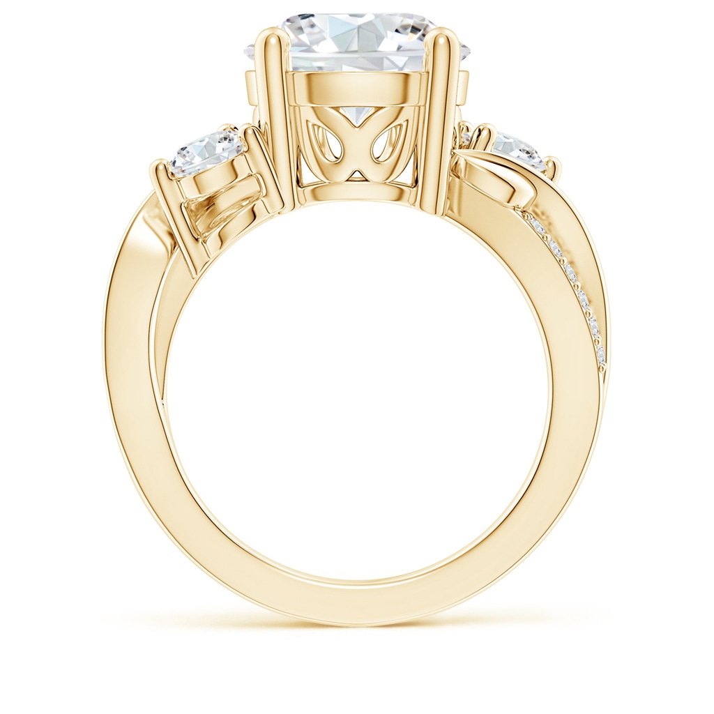 10.1mm FGVS Lab-Grown Three Stone Diamond Twisted Vine Ring in Yellow Gold - side 199