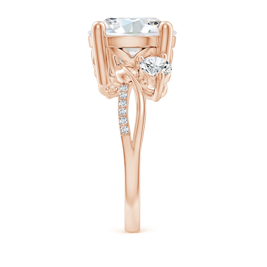 11.1mm FGVS Lab-Grown Three Stone Diamond Twisted Vine Ring in 18K Rose Gold side 299