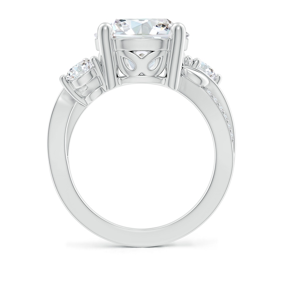 11.1mm FGVS Lab-Grown Three Stone Diamond Twisted Vine Ring in P950 Platinum side 199