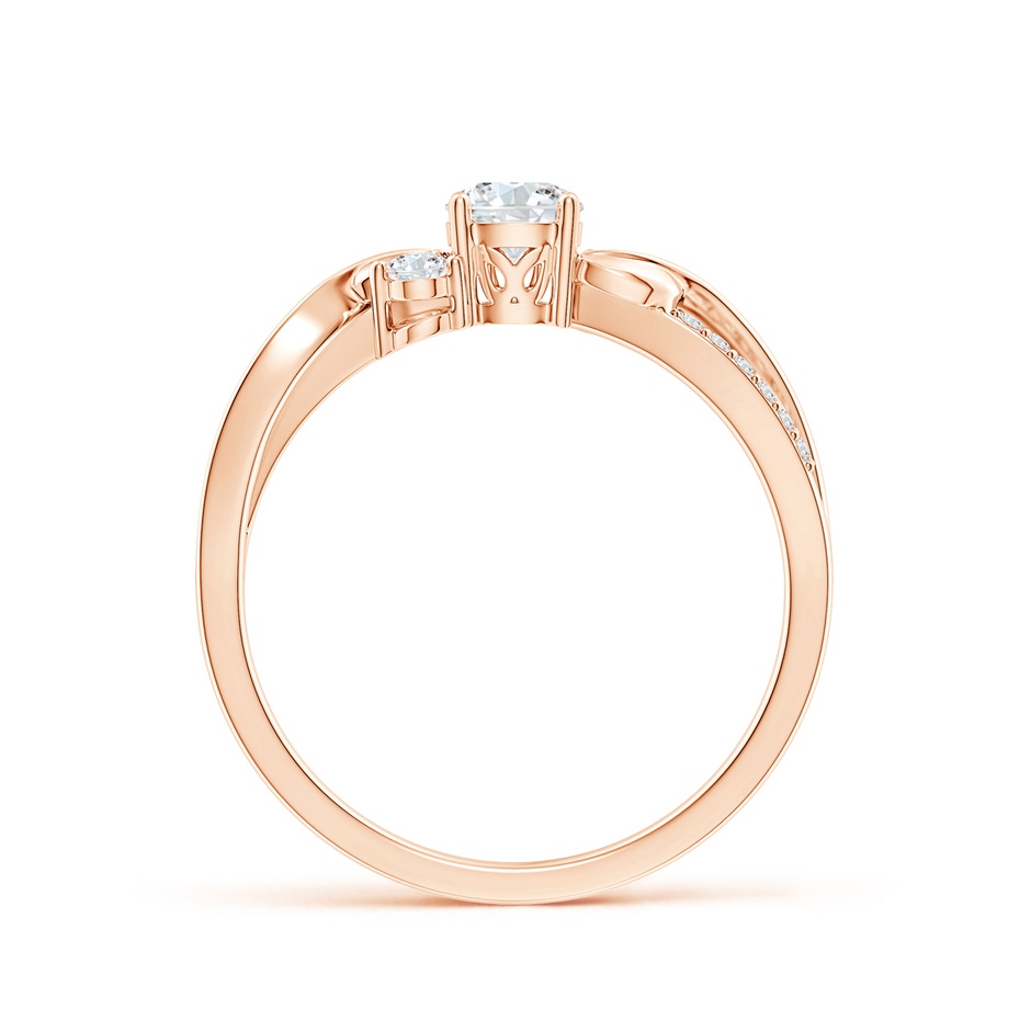 4.4mm FGVS Lab-Grown Three Stone Diamond Twisted Vine Ring in 10K Rose Gold side 199