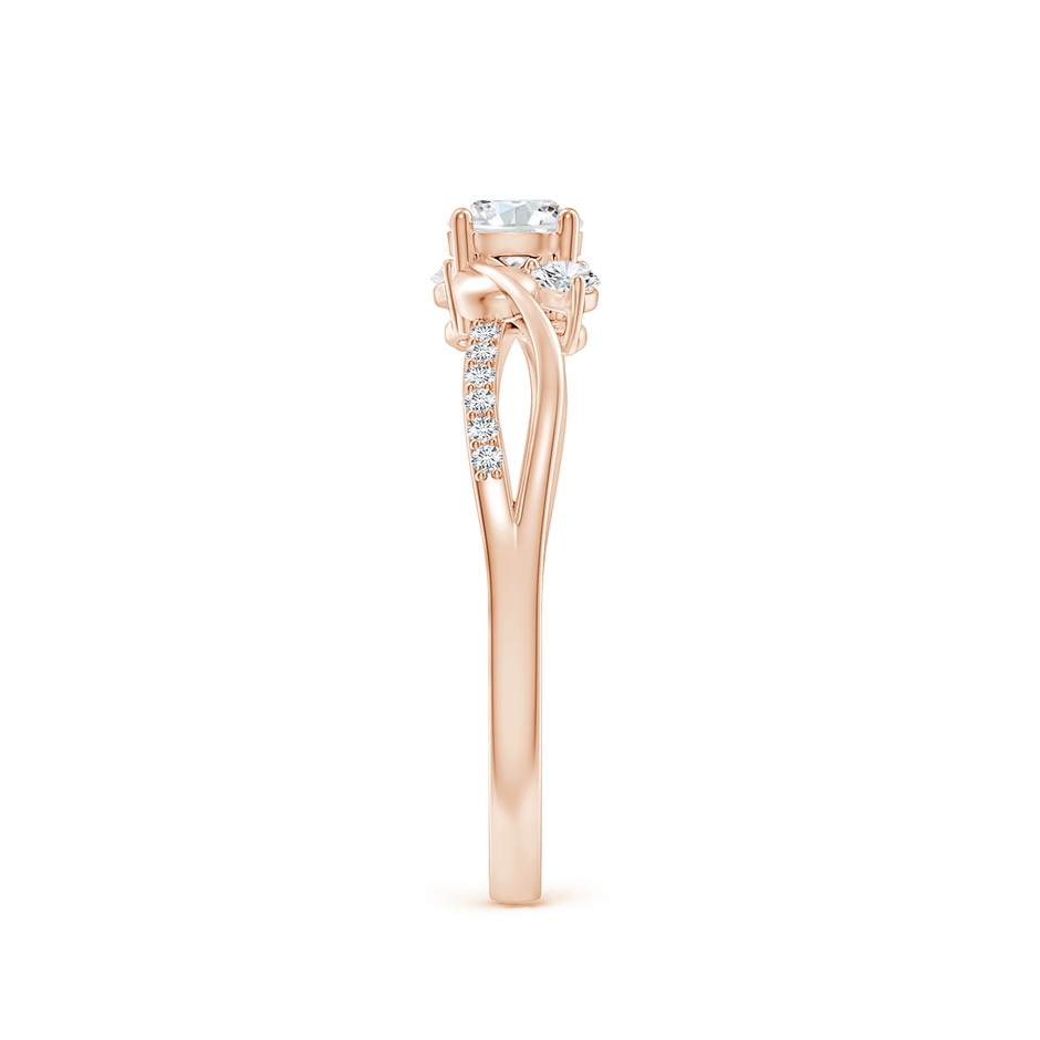 4.4mm FGVS Lab-Grown Three Stone Diamond Twisted Vine Ring in 10K Rose Gold side 299