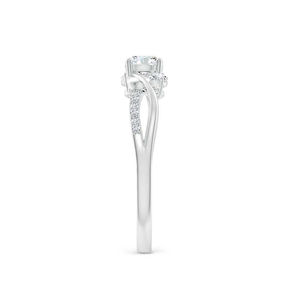 4.4mm FGVS Lab-Grown Three Stone Diamond Twisted Vine Ring in 10K White Gold side 299