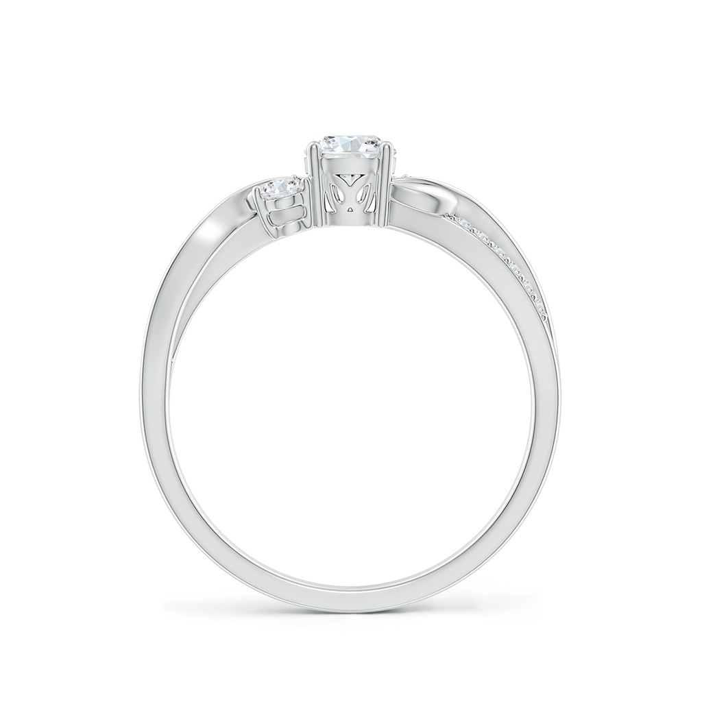 4.4mm FGVS Lab-Grown Three Stone Diamond Twisted Vine Ring in P950 Platinum - side 199