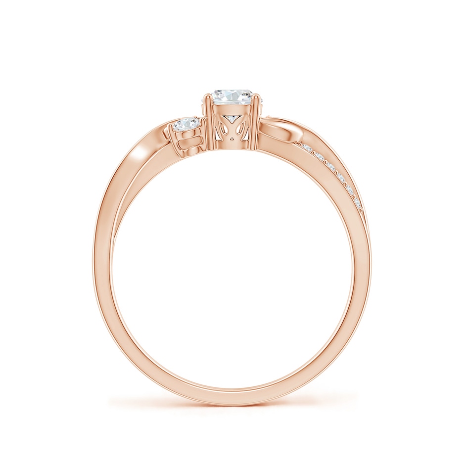 4.4mm FGVS Lab-Grown Three Stone Diamond Twisted Vine Ring in Rose Gold side 199