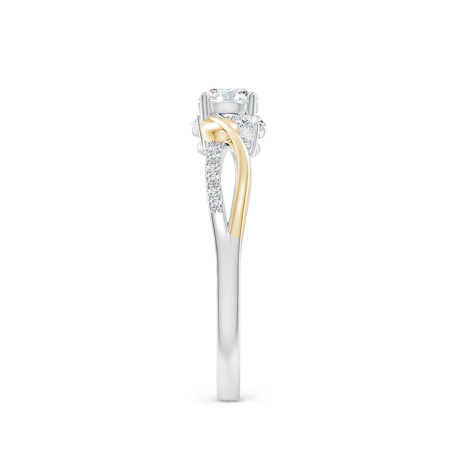 4.4mm FGVS Lab-Grown Three Stone Diamond Twisted Vine Ring in White Gold Yellow Gold side 299