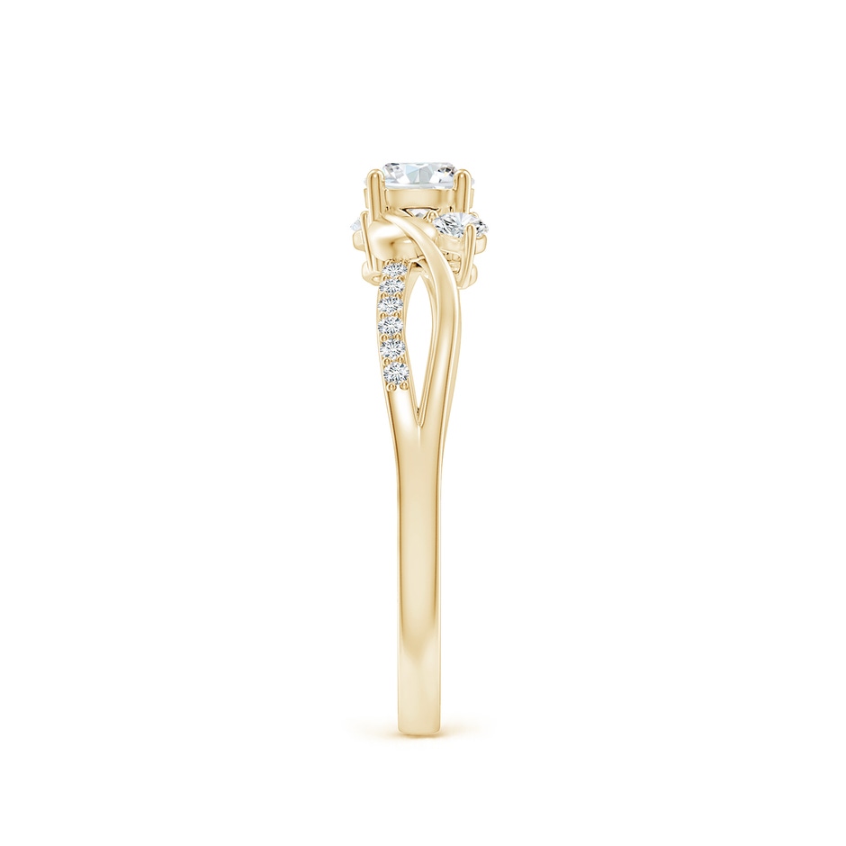 4.4mm FGVS Lab-Grown Three Stone Diamond Twisted Vine Ring in Yellow Gold side 299