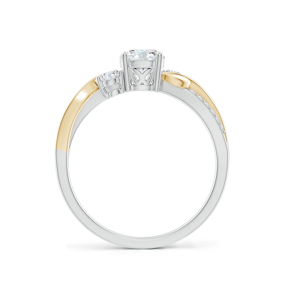 5.3mm FGVS Lab-Grown Three Stone Diamond Twisted Vine Ring in 10K White Gold 10K Yellow Gold side 199