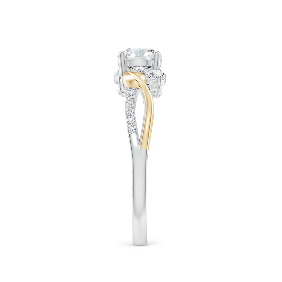5.3mm FGVS Lab-Grown Three Stone Diamond Twisted Vine Ring in 10K White Gold 10K Yellow Gold side 299