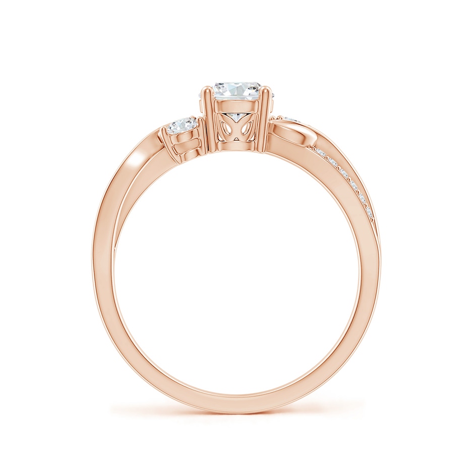 5.3mm FGVS Lab-Grown Three Stone Diamond Twisted Vine Ring in 18K Rose Gold side 199