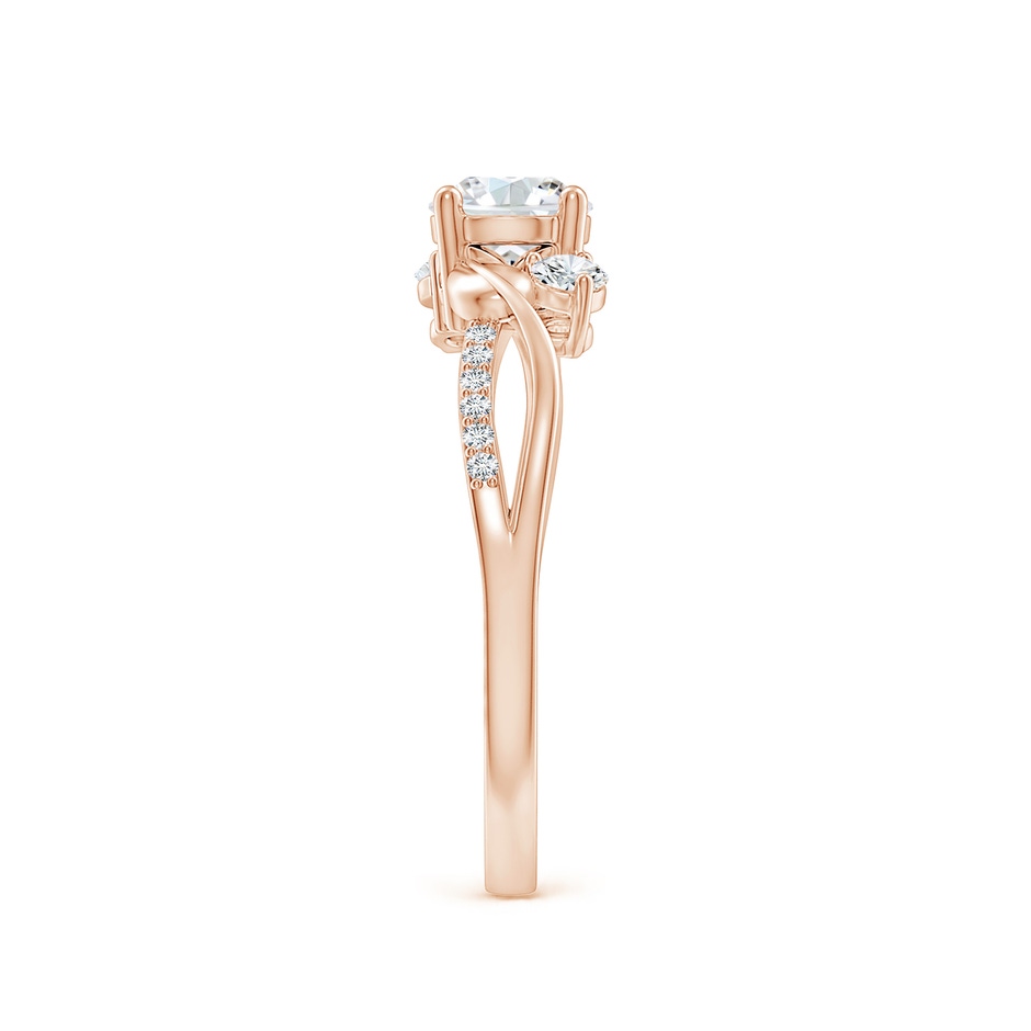 5.3mm FGVS Lab-Grown Three Stone Diamond Twisted Vine Ring in 18K Rose Gold side 299