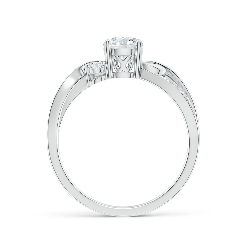 5.3mm FGVS Lab-Grown Three Stone Diamond Twisted Vine Ring in P950 Platinum - side 199