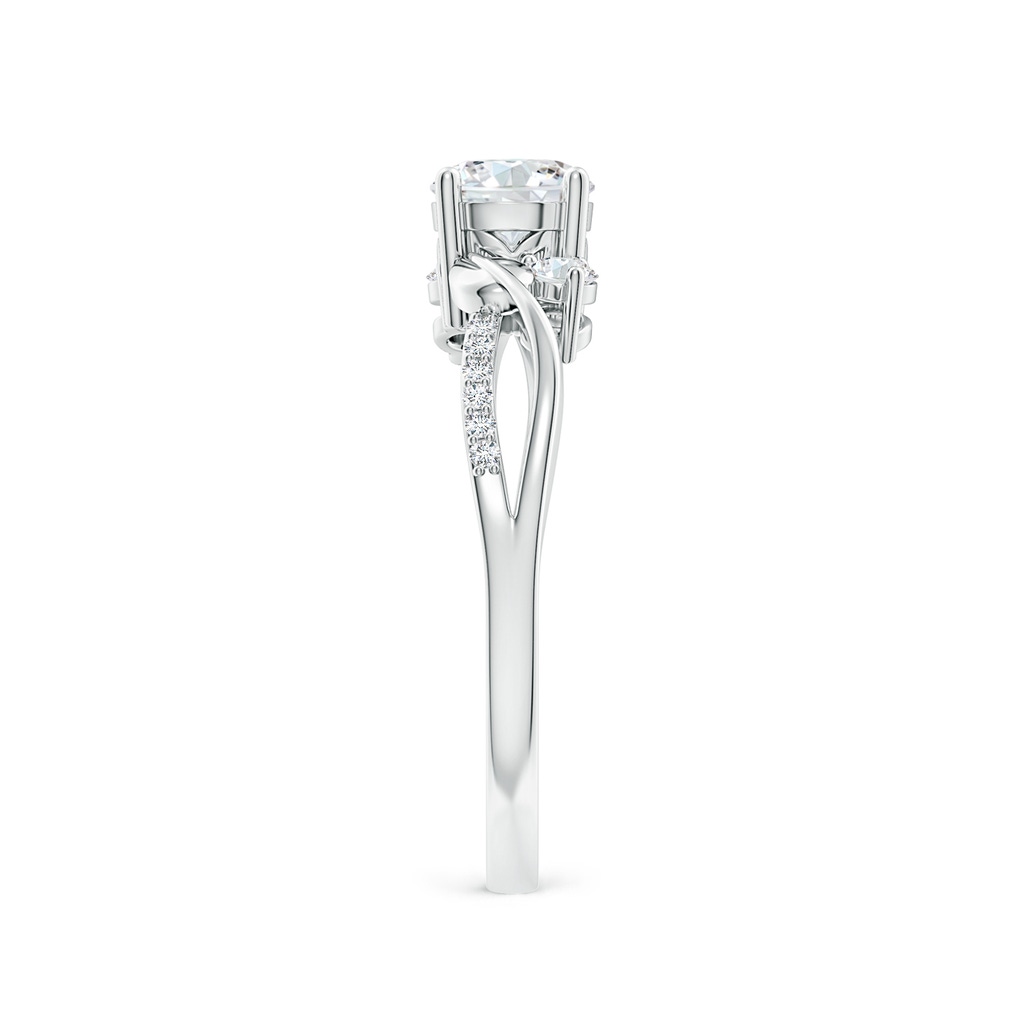 5.3mm FGVS Lab-Grown Three Stone Diamond Twisted Vine Ring in White Gold Side 299