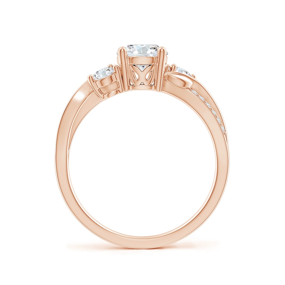 6mm FGVS Lab-Grown Three Stone Diamond Twisted Vine Ring in 18K Rose Gold side 199