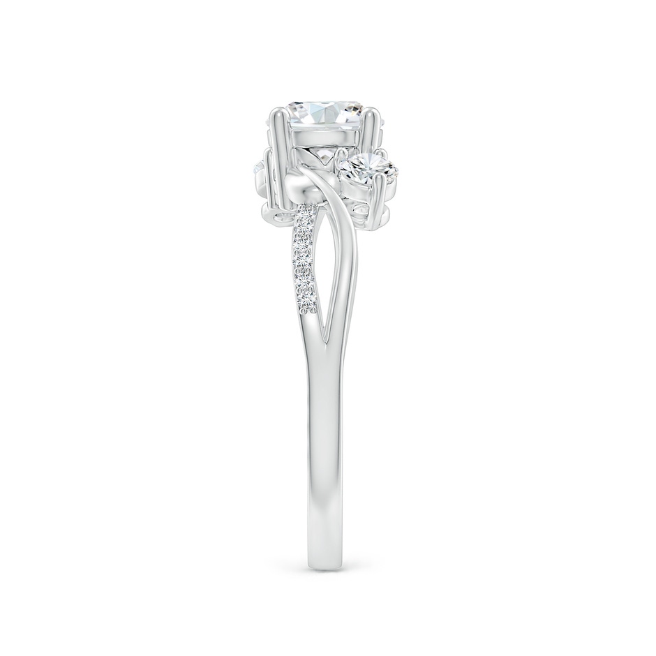 6mm FGVS Lab-Grown Three Stone Diamond Twisted Vine Ring in White Gold side 299
