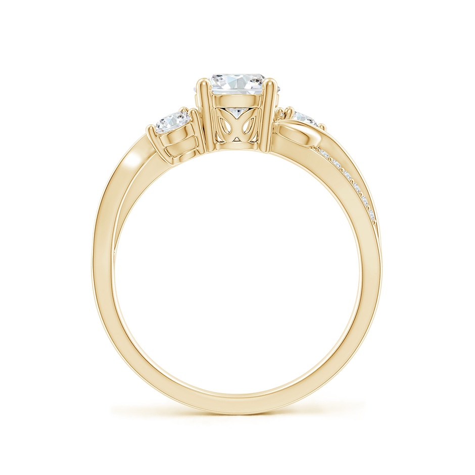 6mm FGVS Lab-Grown Three Stone Diamond Twisted Vine Ring in Yellow Gold side 199