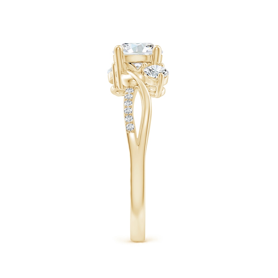 6mm FGVS Lab-Grown Three Stone Diamond Twisted Vine Ring in Yellow Gold side 299