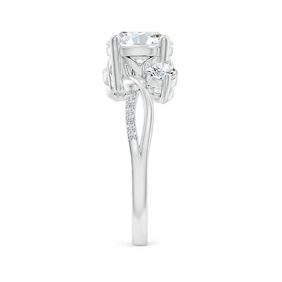 8mm FGVS Lab-Grown Three Stone Diamond Twisted Vine Ring in White Gold side 299