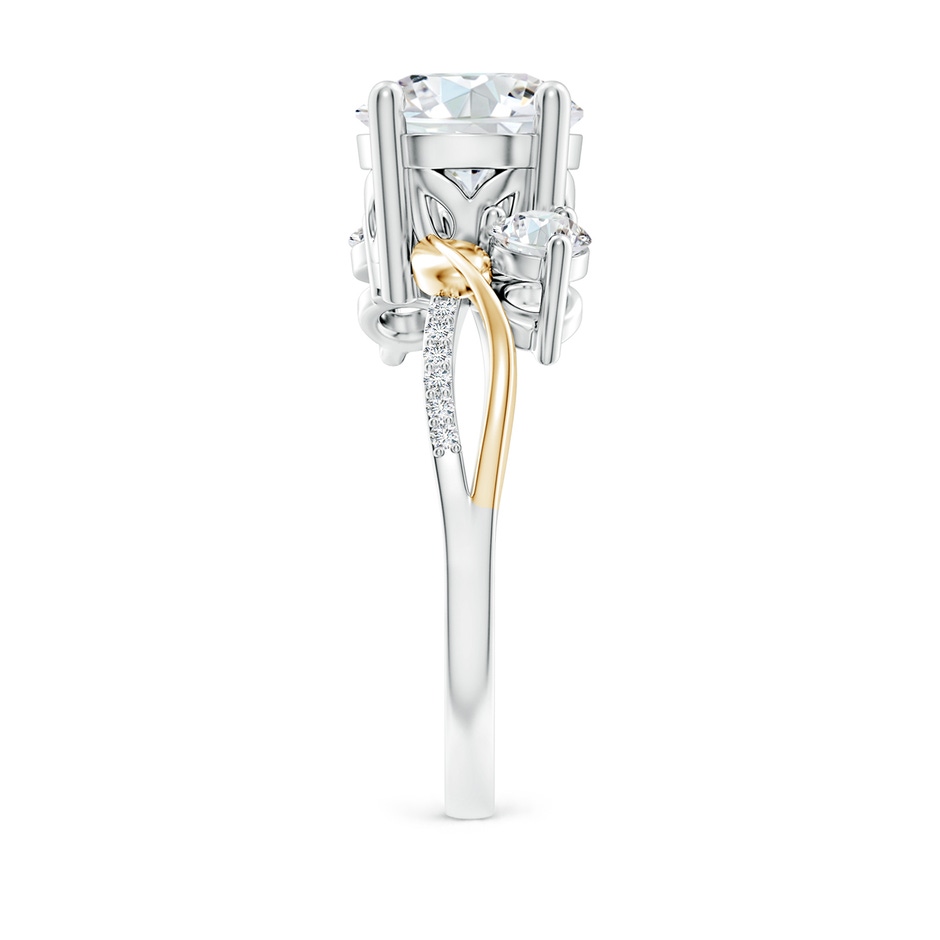 8mm FGVS Lab-Grown Three Stone Diamond Twisted Vine Ring in White Gold Yellow Gold side 299