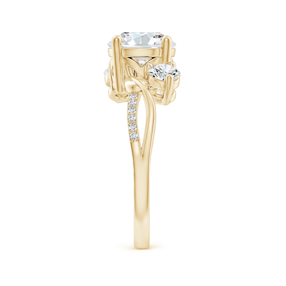 8mm FGVS Lab-Grown Three Stone Diamond Twisted Vine Ring in Yellow Gold side 299
