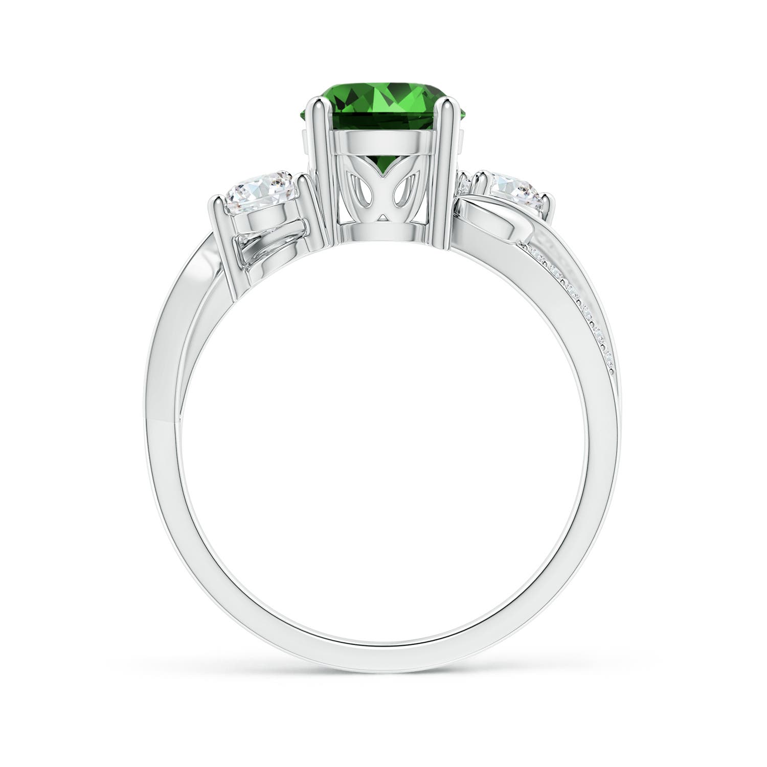 Premium - Lab-Grown Emerald / 1.58 CT / 14 KT White Gold