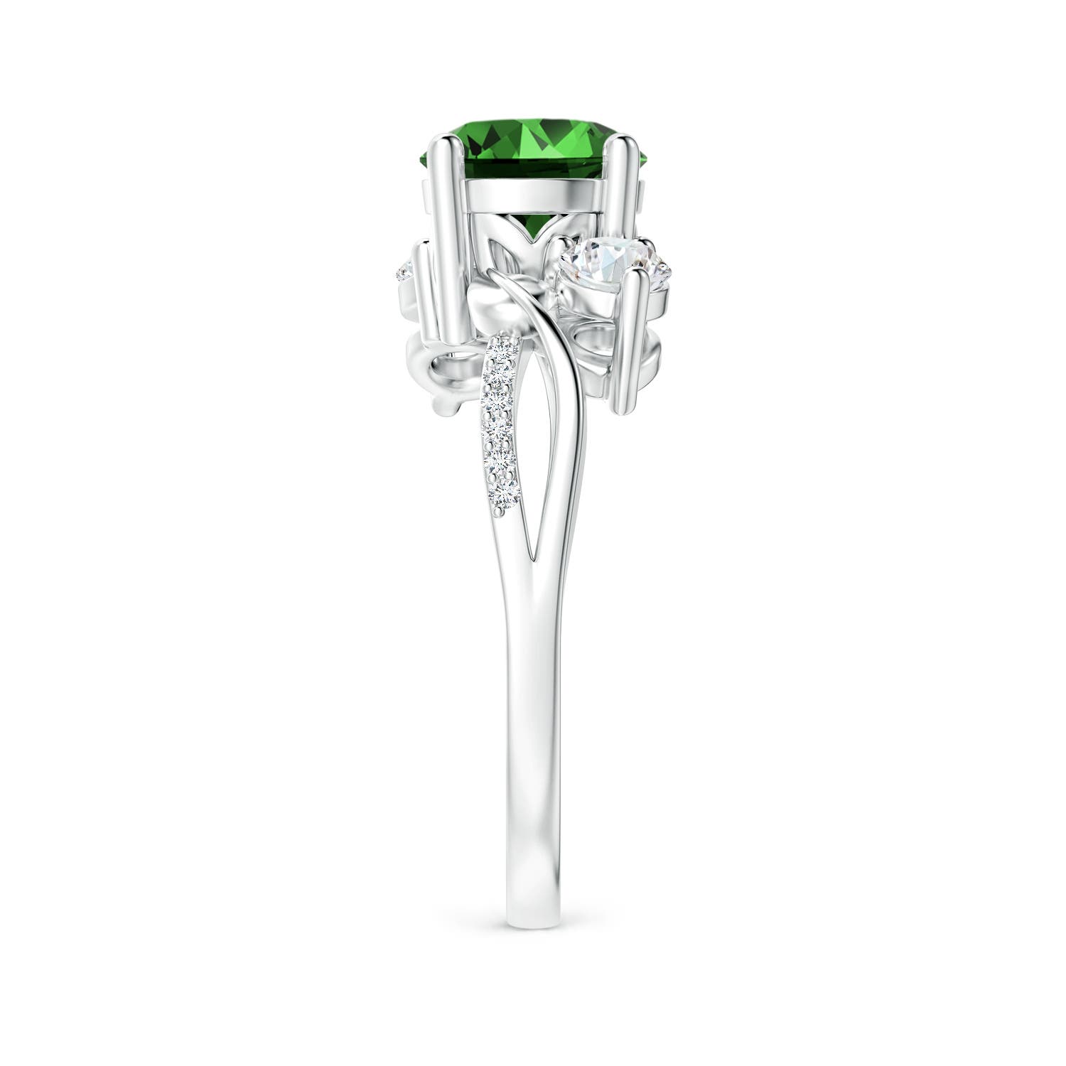 Premium - Lab-Grown Emerald / 1.58 CT / 14 KT White Gold