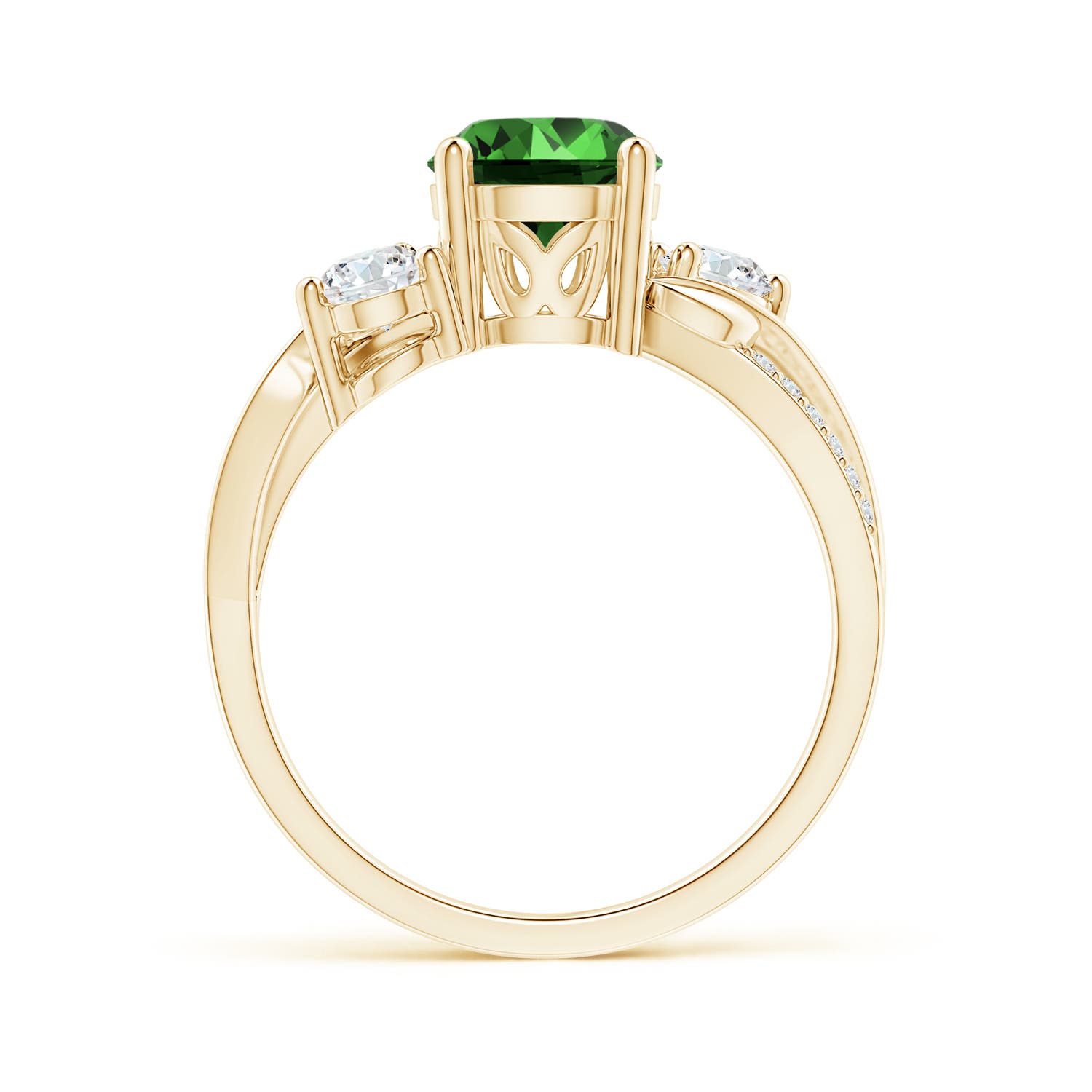 Premium - Lab-Grown Emerald / 1.58 CT / 14 KT Yellow Gold