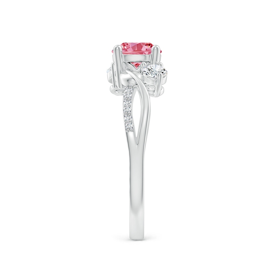 6mm Labgrown Lab-Grown Fancy Intense Pink and White Diamond Twisted Vine Ring in 18K White Gold side 299