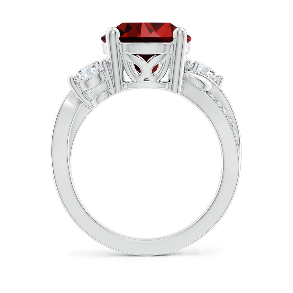 10mm Labgrown Lab-Grown Ruby and Lab Diamond Twisted Vine Ring in P950 Platinum side 199