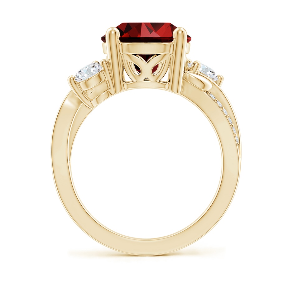 10mm Labgrown Lab-Grown Ruby and Lab Diamond Twisted Vine Ring in Yellow Gold side 199
