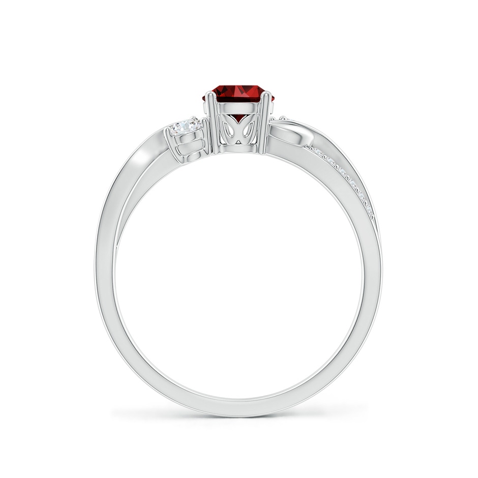 5mm Labgrown Lab-Grown Ruby and Lab Diamond Twisted Vine Ring in White Gold side 199